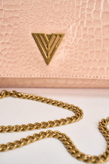 Borsa donna a tracolla in vernice rosa - 6