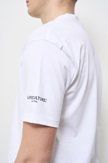 Men's white crew neck t-shirt - 5