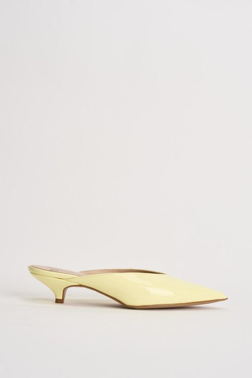 Sabot donna in vernice giallo