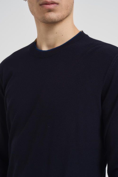 Maglia uomo girocollo blu - 2