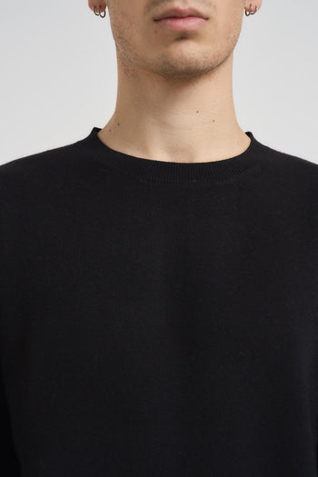 Maglia uomo girocollo nera - 3