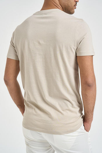 T-shirt uomo girocollo sabbia - 3