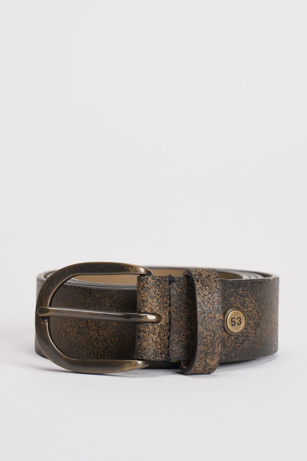 Cintura uomo in pelle marrone vintage MRF259C036 NERO MINORONZONI 