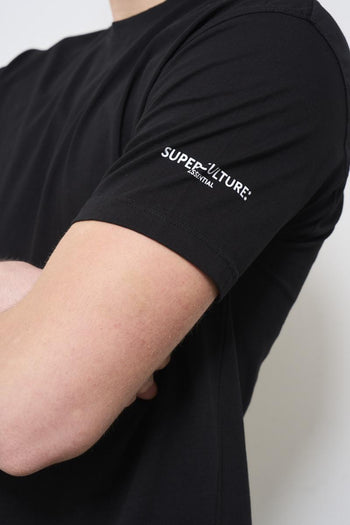 Men's black crew neck t-shirt - 3