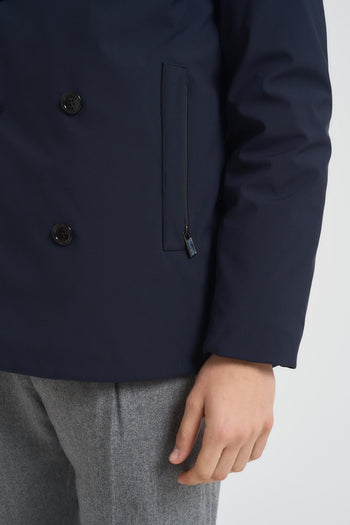 Giubbotto uomo doppiopetto blu - 4