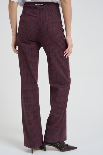 Pantalone donna dritto bordeaux - 3