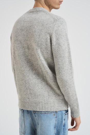 Maglia uomo girocollo a rombi grigio chiaro - 4