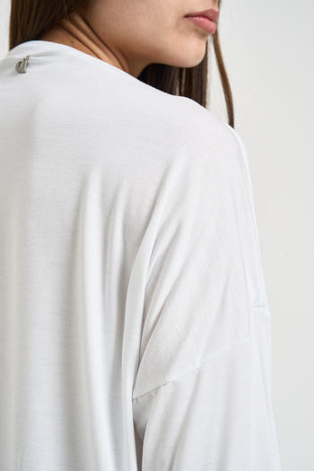 Maglia donna scollo a barca bianca - 5