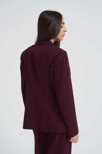 Giacca donna monopetto bordeaux - 4