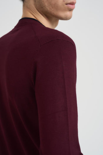 Maglia uomo girocollo bordeaux - 4