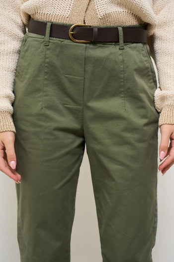 Pantalone donna regular verde - 4