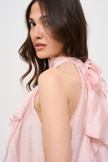 Top donna con rouches rosa. - 3