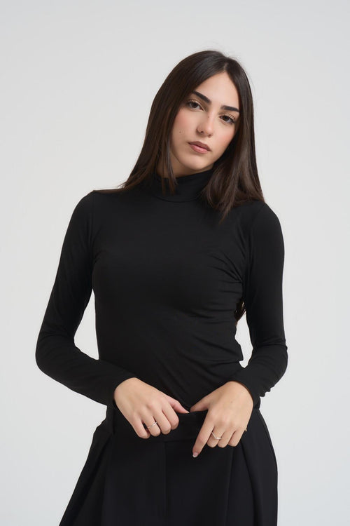 Dolcevita donna in viscosa nero