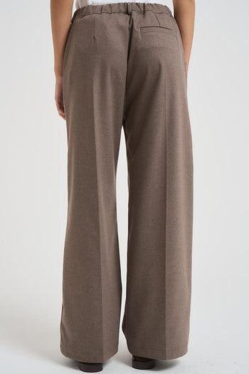 Pantalone donna a palazzo tortora. - 3