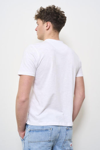 T-shirt uomo bianca con bottoni - 4