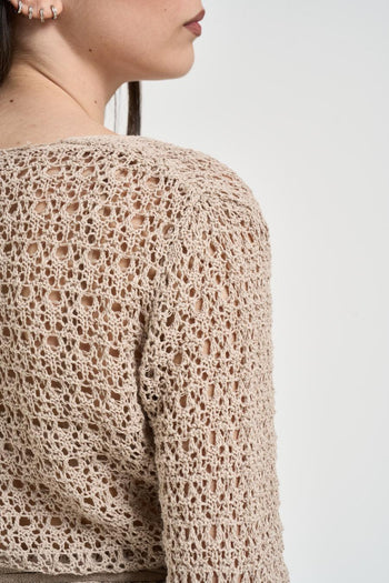Cardigan donna incrociato corda - 4