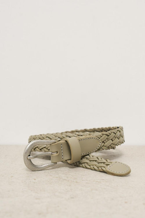 Green Braided Women's Belt