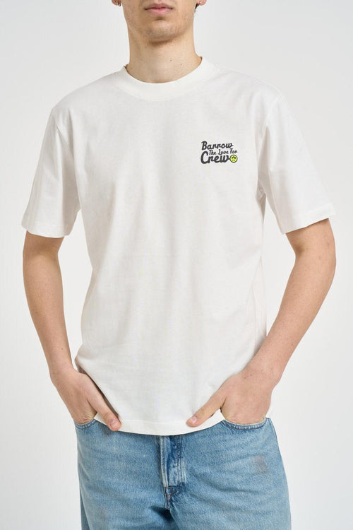 T-shirt uomo con stampa bianca