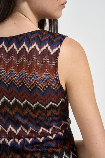 Abito donna lungo fluido multicolor - 5