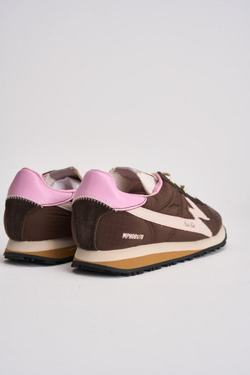 Sneakers donna marrone e rosa - 4