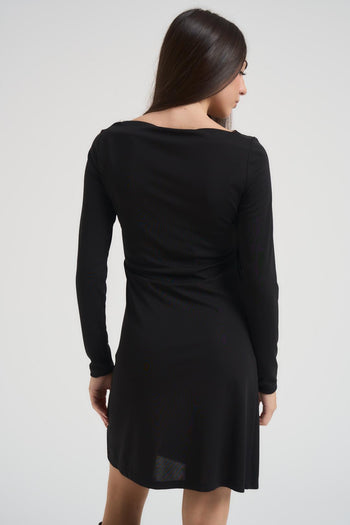 Abito donna midi nero - 4