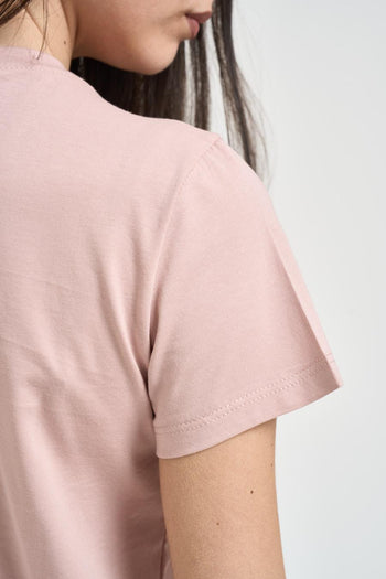T-shirt donna girocollo rosa - 4