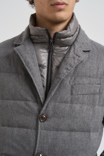 Piumino uomo trapuntato grigio - 3