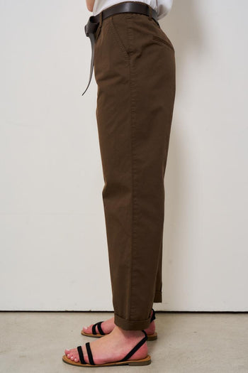 Pantalone donna marrone regular - 4