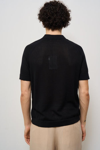 Polo uomo in maglia nera - 4
