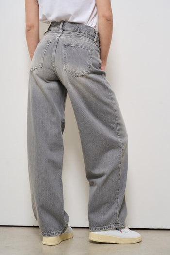 Jeans donna in denim grigio - 5