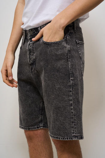 Bermuda uomo cargo in denim grigio - 3