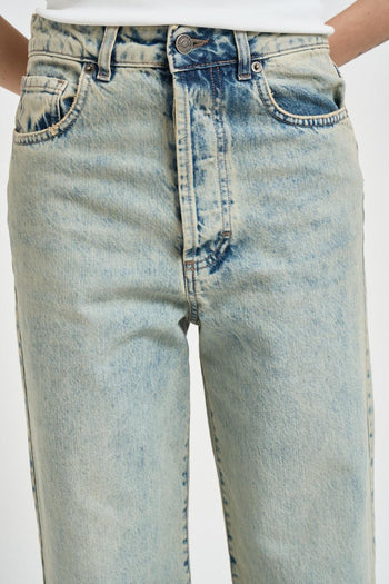 Jeans donna gamba dritta in denim chiaro - 5