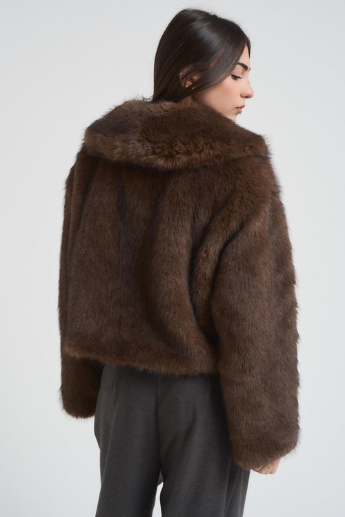 Ecopelliccia donna corta moro - 2