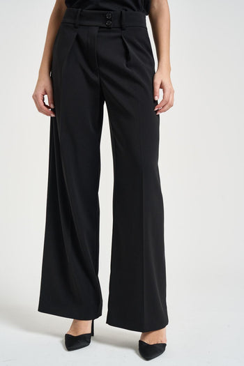 Pantalone donna a palazzo nero - 5