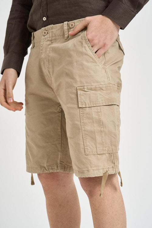 Bermuda cargo uomo beige - 2