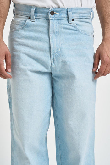 Jeans uomo wide leg in denim chiaro - 4