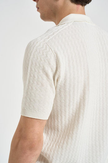 Polo uomo a maniche corte bianca - 4
