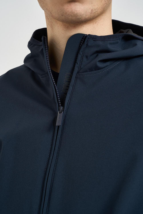 Giubbotto uomo blu con cappuccio - 2