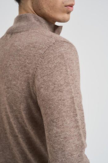 Cardigan uomo mezzo collo tortora - 4