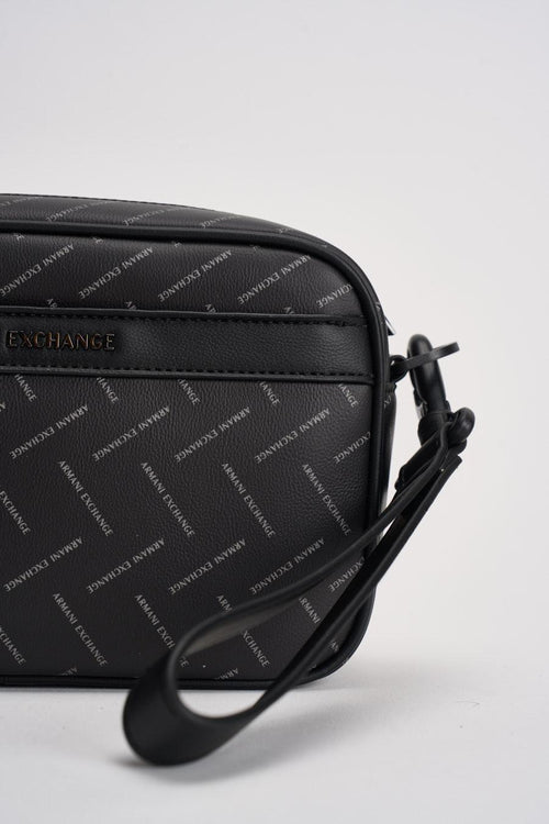 Pochette uomo nera con stampa all-over - 2