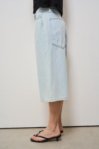 Bermuda donna in denim chiaro - 3