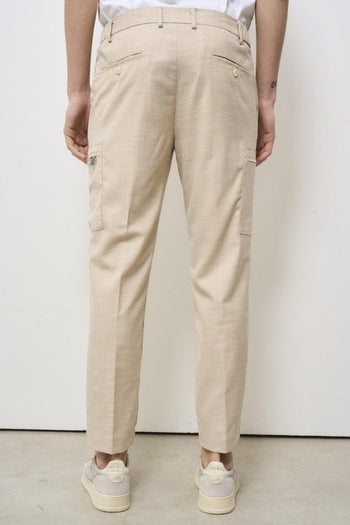 Men's regular beige trousers - 4