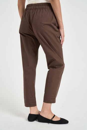Pantalone donna carrot fit moro - 4