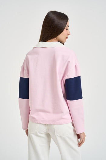 Polo donna scritta frontale rosa - 3