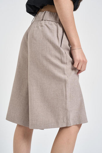 Bermuda donna sartoriali beige - 4