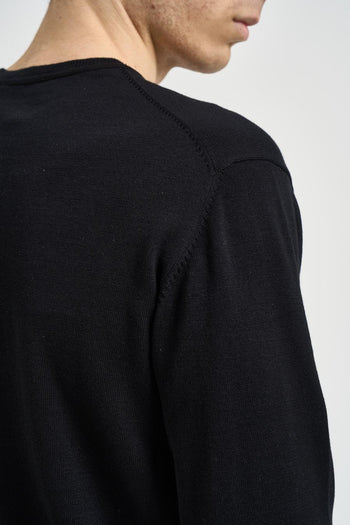 Maglia uomo girocollo nera - 4