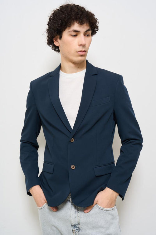 Giacca uomo monopetto blu