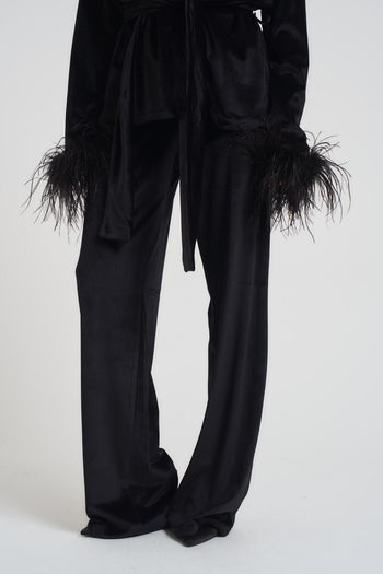 Abito completo donna in velluto nero - 6