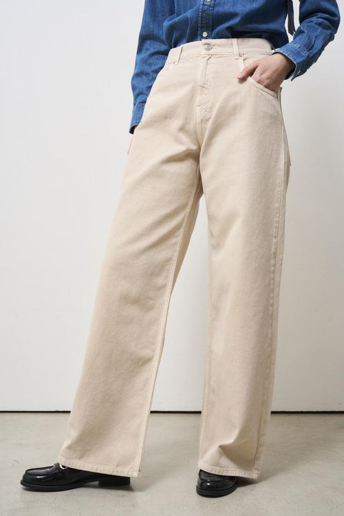 Beige women's jeans - 2