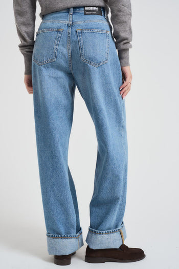 Jeans donna wide leg blu chiaro - 3